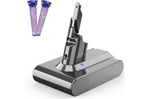 BATTOOL 6000mAh Akku für Dyson V7 Ersatzakku für Dyson V7 SV11 V7 Animal V7 Absolute V7 Fluffy V7 Trigger V7 Motorhead Pro V7 Car+Boat Staubsauger, V7 Ersatzakku mit 2 Filtern