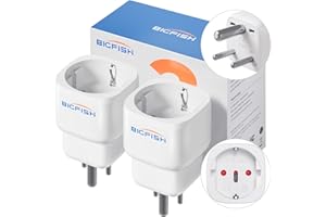 Bigfish Adattatore da viaggio tipo D, 2 pezzi, adattatore da viaggio India, adattatore da viaggio Sri Lanka (parziale), tipo D, adattatore da UE a India/Nepal/Sri Lanka (parziale), bianco