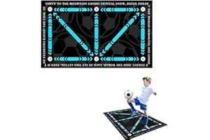 RYFPDML 90x60cm Football Training Mat, Non-Slip Shock Football Mastery Mat Sports Soccer Sports Mat Improve Football Skills for Kids Adults Heart Cylinder (D)