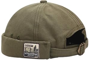 YAMEE Docker-Cap Herren mütze Docker Mütze Seemannsmütze Hafenmütze Bikercap Basecap ganzjährig Tragbar Hat Brimless Hat Rolled Cuff Harbour Hat