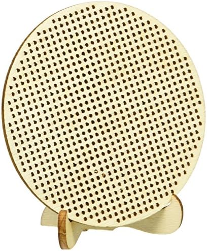 3 Birds Wood Display with Easel Punched for Cross Stitch 3-inch Round, Acrylic, Multicoloured, 0.15 x 3.65 x 4.65 cm