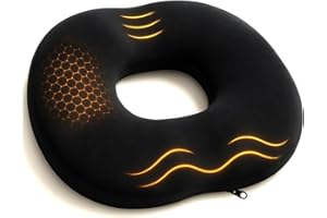 Millennium Store Coccyx Cushion for Tailbone Pain Relief – Memory Foam Donut Cushion for Hemorrhoids, Sciatica & Back Pain – Orthopedic Donut Pillow for Office, Car, Wheelchair Use