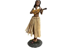 SCALINGSCAL Hawajski figurka do tańca, hawajski ornament na deska rozdzielcza, lalka hula girl, mini hula girl na deska rozdzielcza, do samochodu, na biurko