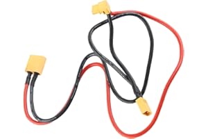BONKZEBU AWM14 Câble Adaptateur d'alimentation Ignifuge en Silicone Mâle XT30 à Femelle Adaptateur de Connecteur XT60/XT 60 Connecteur d'alimentation à 90 Degrés