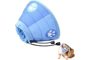YNR Collar Isabelino Gatos Ajustable, Cat Recovery Collar, Collar de Recuperación Suave Anti Lamidas para Gatos, Suave Collar Recuperación Gato, Collares Cónicos para Gatos Pequeños y Grandes