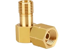 PROFIWOAB Raccord à Gaz 1/4" Gauche 90° en Laiton pour Tuyau, Cuisinière et Caravane