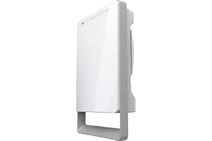 Radialight Termoventilatore digitale a parete TOUCH con barra portasalviette (Grigio Perla) TBSLI003