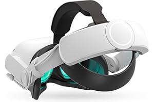 ZYBER Head Strap with Battery Pack for Oculus Quest 2, Elite Head Strap Replacement 6000mah Compatible with Meta Quest 2 Accessories, VR Headset Flip-Adjustable Extended Play Time