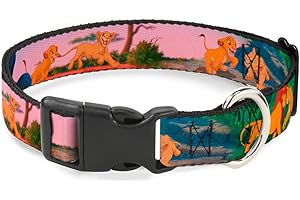 BUCKLE-DOWN Buckle Down Rey León Simba y Nala Growing Up escenas plástico Clip Collar