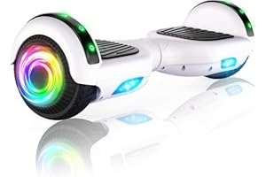 SISIGAD Hoverboard for kids, hoverboard with Bluetooth speaker, powerful dual motor, LED lights, best choice for kids
