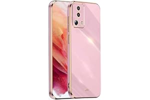 WBWONE Funda para Xiaomi 13 Lite/Mi 13 Lite 5G, Frontera de Oro Carcasa Protectora Antigolpes Suave TPU Silicona Caso Anti-Choques Resistente a los Arañazos - Púrpura