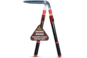 MY GARDEN OUTDOOR LIVING My Garden Telescopic Edging Shears – 80CM Extendable Long Handle Lawn Edging Shears for Grass Cutter, Handheld Garden Grass Shears, Ergonomic Design, A3 Steel Blades, Lightweight 3mm