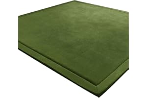 ‎LEHOUR LEHOUR Verdickung Korallen Samt Teppich Kinder Krabbeldecke Weiche Tatami Teppiche Kinder rutschfeste Vergrößern Spielmatte (Dunkelgrün, 200 * 300CM)
