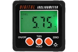 Maizoon Misuratore Angolo Livello Digitale,Inclinometro Goniometro elettronico a 0-360°,Base Magnetica,Strumento di Misurazione per Automobili Legno Costruzione Macchine di Perforazione,NE07 Verde