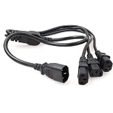 PC PC PDU HangTon UPS Power Splitter Cable C14 to 6 x C13 10A Extension Cable 250V 60cm