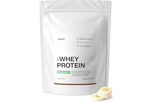 Vilgain® Whey Protein Powder, Grass Fed | 100% Pure Whey Protein Powder | Fast Muscle Recovery and Building | Natural Taste | Premium Quality Powder (1000g, Banana)