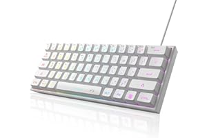MageGee Waterproof Mechanical Feeling 60% Gaming Keyboard,Ultra-Compact Mini 61 Keys Keyboard RGB Backlit