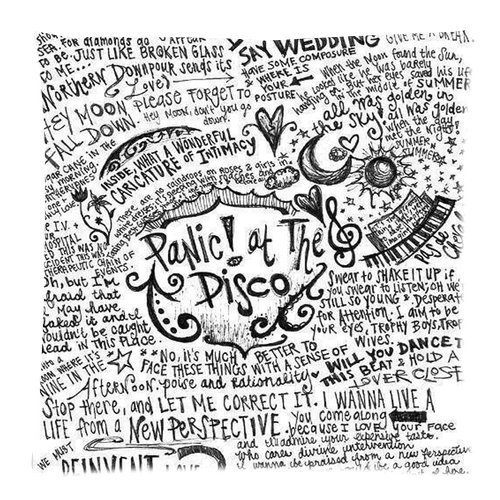 Cotton Pillow Case And Peur Poly Inner Custom Car-Seat Neck Pillow (Only One) - Music Star Band Series - Panic At The Disco Black And White Cartoon Personalized Pillowcase For Fans Design