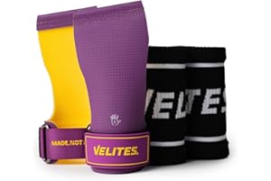 Velites - Paracalli ufficiali CrossFit® Games Quad Ultra - Senza magnesite e sbarre lisce - Polsini e borsa per il trasporto inclusi - Trazioni, Muscle-up e Toes to Bar