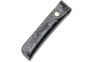 Kaizuca Stylo Doux Housse, Porte Stylo Cuir, Étui Stylo Cuir, avec Bouton Métal, Cuir Véritable Fait Main, Portatif, pour Stylo Plume, Stylo à Bille, Stylus