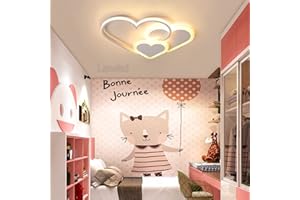 LANEKD Plafoniera LED Bambini Lampada Da Soffitto Dimmerabile Moderne Forma Cuore Lampadario Telecomando Camera da Letto Soggiorno Bambino Ragazzi Ragazze Decorative Corridoio Stanza Della Gioventù Lampada