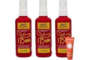 Anti Brumm Forte Pumpspray 3x 150 ml I Insekten-Repellent I effektiver Schutz gegen Mücken und Zecken I DEET I Für Fernreisen, Tropen I Spar-Set plus Pharma Perle give-away