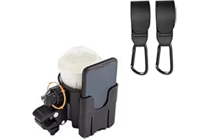 BUY BY BROTHERS Kinderwagen Zubehör Set Getränkehalter und Hacken. Bollerwagen/Getränkehalter/Hacken/Organizer