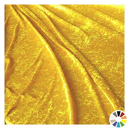 TOLKO® Pannesamt Stoff in gold gelb - hochwertige Meterware am Stück