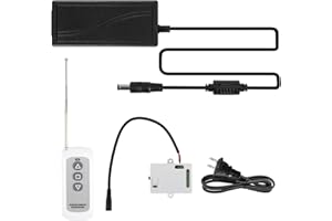 Randaco Linearaktuator-Controller, 5A mit 12V AC/DC-Adapter Netzteil für Linearaktuator 12V, Drahtloses Fernbedienungs-Motorsteuerung-Kit, Mit Fernbedienung