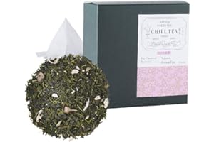 Tè in foglie di Sakura di CHILL TEA Tokyo - Tè 100% giapponese ai fiori di ciliegio - Privi di plastica bustine - Molto fruttato, aroma floreale (8 bustine)