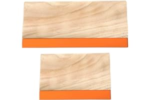 Caydo 2 espátulas de serigrafía de 2 tamaños, 75 raspadores de tinta de madera de durómetro para serigrafía, 9.4 y 5.9 pulgadas