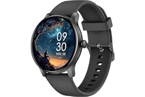 AcclaFit Smartwatch Damen Herren, 1.38 Zoll HD-Display Smart Watch mit Bluetooth Anrufe, Fitness Tracker mit Herzfrequenz SpO2 Schlafmonitor Schrittzähler, IP68 Wasserdicht Fitnessuhr für Android iOS