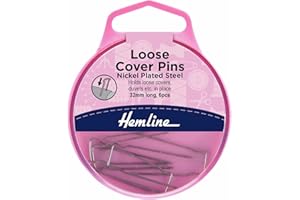 Hemline Loose Cover Pins, 30mm, Pk Of 6, In Flip Top Box by Hemline