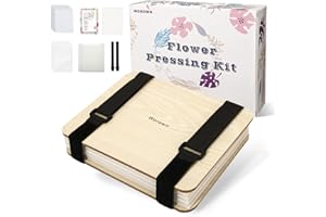 Worown Flower Press, Leaf Press, Plant Press, 6 x 8 inch 4 Layers Nature Press Including Instructions for Making Specimen and Greeting Cards