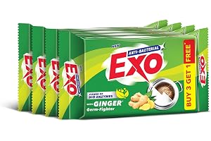 Exo Dishwash Bar, 360gm (90gm X (3 + 1 Bar Free) | Complete Dishwashing Solution With Anti-Bacterial Efficacy ...