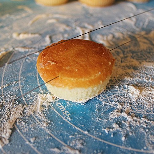 Nikgic Tortenbodenschneider Tortenbodenteiler Edelstahl Tortenschneider Doppellinie Verstellbare Kuchen Pâtisserie Schneidedraht Cut Werkzeuge - 7