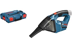 Bosch Professional 12V System Akku Handstaubsauger GAS 12V (inkl. 1x Flachfaltenfilter, Fugendüse, L-BOXX, ohne Akku/ Ladegerät)