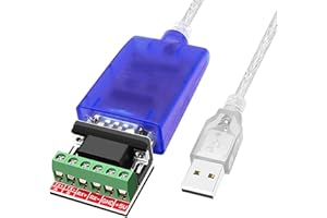 Jeirdus USB to RS422 RS485 Serial Port Converter Adapter Cable with FTDI Chip Support Windows 10, 8, 7, XP and Mac with ESD Protection (1.8meters)