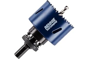 RENNIE TOOL COMPANY 62mm Hole Saw Bi-Metal With Arbor And Pilot Drill For Drilling/Cutting Wood, Plastic, Metal Sheet, Stainless Steel, Pipes, Drywall, Circular Holesaw Set M35 5% Cobalt Bi Metal Hole Cutter