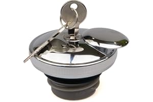 Iguana Custom Parts Bouchon à essence chromé avec clé ventilée pour Harley de 1996 à aujourd’hui Sportster, Dyna, Softail ou applications Custom