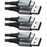 INIU Cable USB C, [3 Pack 3.1A] Cable Trenzado Nil&oacute;n de Carga R&aacute;pida QC3.0 Cable USB Tipo C, (2m+2m+0,5m) Cable Sincronizaci&oacute;