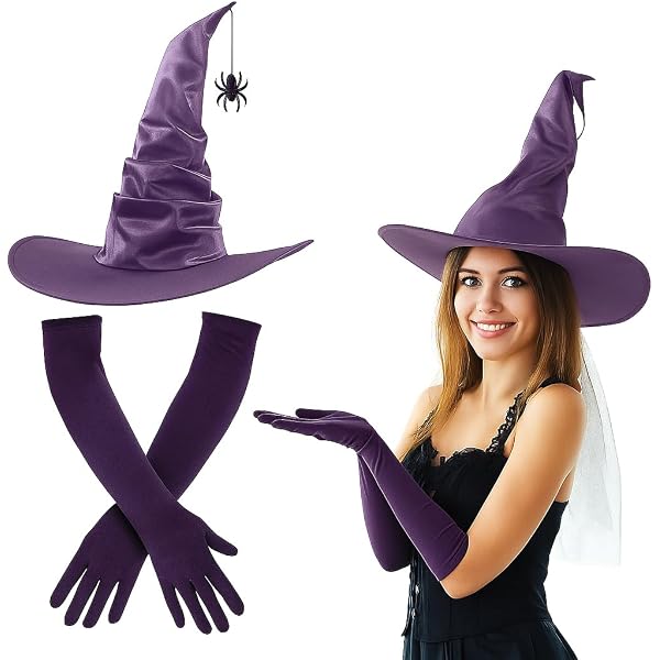 NET TOYS Formbarer Hexenhut – Schwarzer Spitzhut Für Halloween, Karneval & Mottoparties, Erwachsene