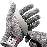 NoCry Cut Resistant Gloves - High Performance Level 5 Protection, Food Grade. Size Medium, Free Ebook Included!