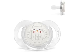 Suavinex, Chupete para Bebés de 0-6 Meses. Chupete con Tetina Fisiológica de Silicona SX Pro. Tetina más Plana y Flexible. Bonhomia, Beige