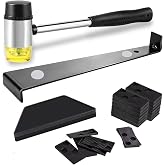 LATERN 43 Pieces Laminate Floor Kit, 26CM Double Sided Rubber Mallet with Strike Block, Heavy Duty Steel Drawbar, 40Pcs Floor