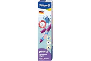 Pelikan, Griffix Penna Sferografica, Impugnatura Ergonomica per Destrimani, Sweet Berry, Inchiostro Blu Cancellabile, Made in Germany