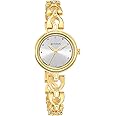 Titan Women Metal Analog Silver Dial Watch-2601Ym04/Np2601Ym04, Band Color-Gold