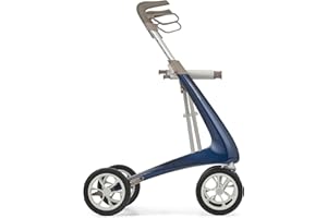 Byacre Carbon Ultralight Rollator Walker with Seat - Worlds Lightest Rollator - 4.8 kg Mobility Aids for Walking - Mobility Walker with Seat