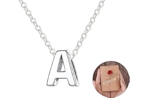 ONLY FAITH Collana da donna con lettera iniziale con bella confezione regalo. Ciondoli in acciaio inox con lettere bigiotteria a buon mercato busta con messaggio originale Amici fidanzati