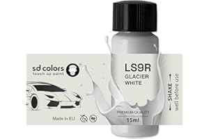 SD COLORS Glacier White LS9R 2Y S9R - Kit de reparación de bolígrafos de pintura para retocar (15 ML, código de color, LS9R 2Y S9R, color blanco (sólo pintar)
